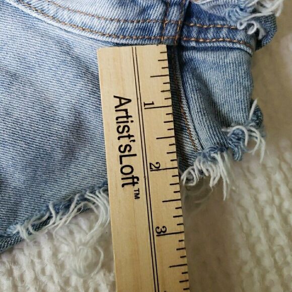 Wild Fable Size 8 Denim Distressed Cut-off Jean Shorts Super High Rise Y2K 90s - Picture 12 of 12